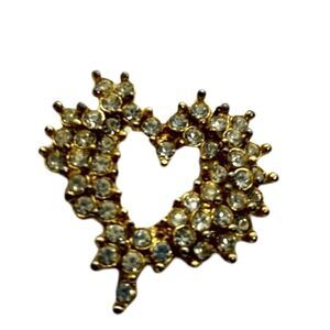 Crystal cluster sparkle‎ heart necklace pendant